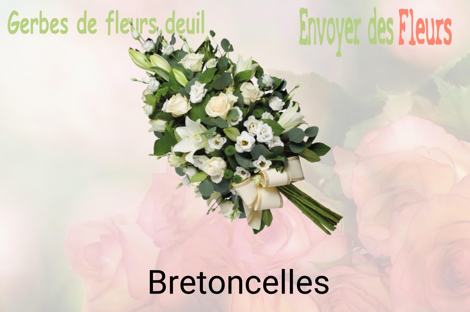 Gerbe de fleurs de deuil livrée à Bretoncelles